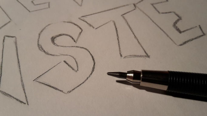 Letter Lovers _conny_k_: Anleitung mit Rubelkrepp Vorzeichnen