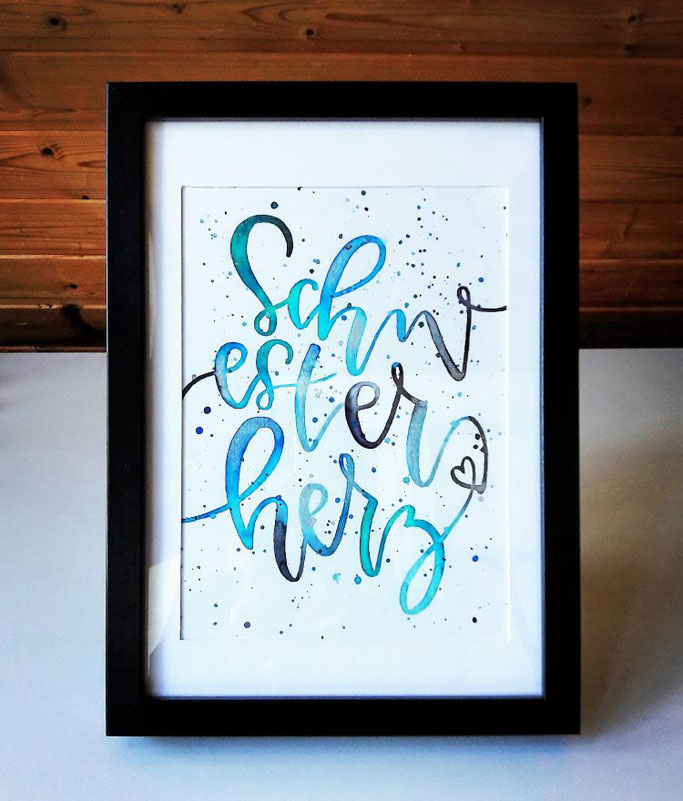 Handlettering - Schwesterherz. Lettering von all_that_letters für die Letter Lovers