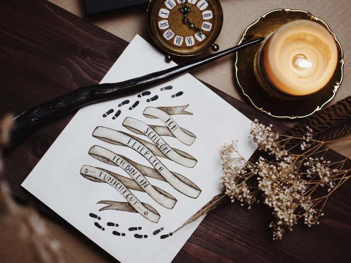 Letter Lovers vierneuntel: Handlettering Spruch ich bin ein Tunichtgut