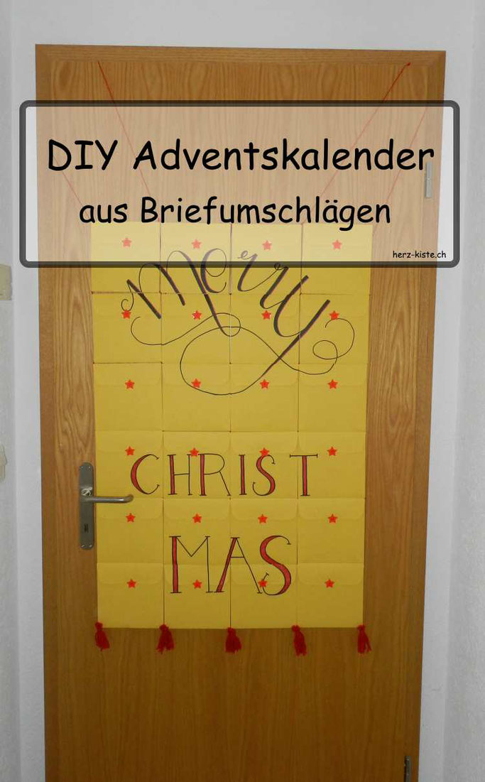 DIY Adventskalender aus Briefumschlägen - wie du ganz schnell und last Minute einen eigenen Adventskalender basteln kannst! Auch für Kinder geeignet und die Gestaltung ist ziemlich offen. Verschenk Freude in der Adventszeit!