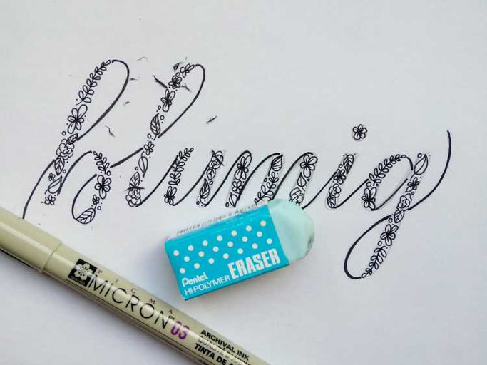 Letter Lovers frauleinausten: Anleitung Faux Calligraphy mit Blumen