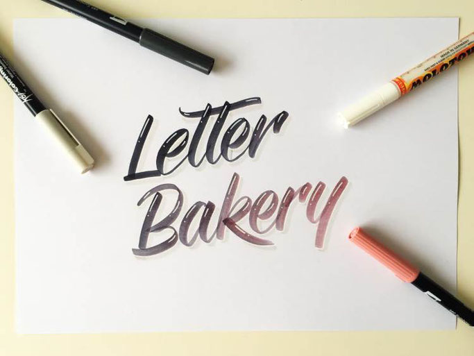 Letter Lovers _annalala_: Anleitung Farbverlauf Letter Bakery mit Schatten und Highlights