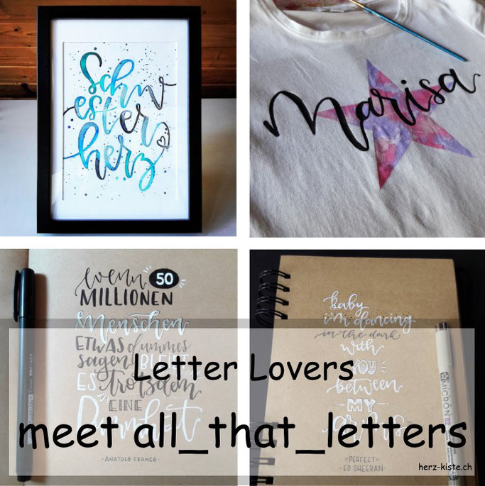 Letter Lovers: all_that_letters zu Gast im Handlettering Interview mit einer Anleitung für T-Shirt-Lettering
