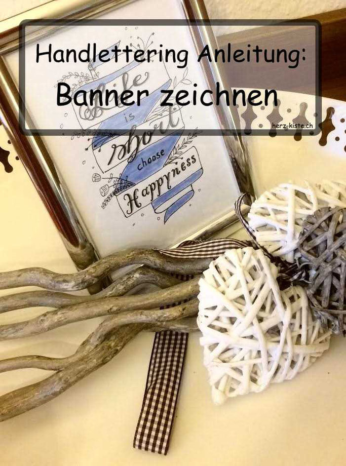 Handlettering Anleitung: Wie du einen Satz mit einem Banner letterst