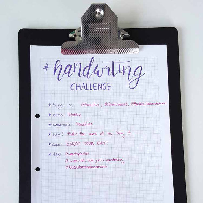 12 von 12 im Dezember - handwriting challenge