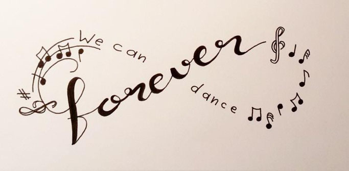Letter Lovers _conny_k_: Handlettering we can dance forever - Anordnung richtig