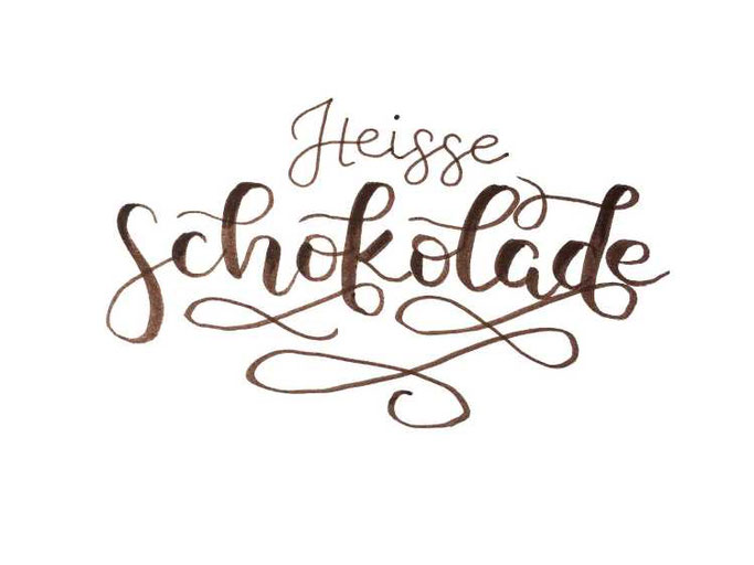 Letter Lovers buchstabenprinzessin: Handlettering Heisse Schokolade
