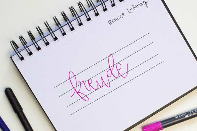 Letter Lovers Maedchenkunst: Anleitung bounce lettering