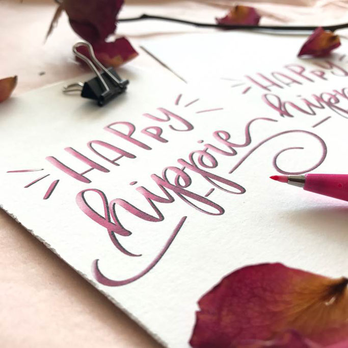 Letter Lovers wildhippiecom: Handlettering Happy hippie