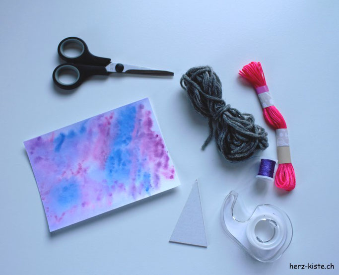 Material für eine DIY Weihnachtskarte