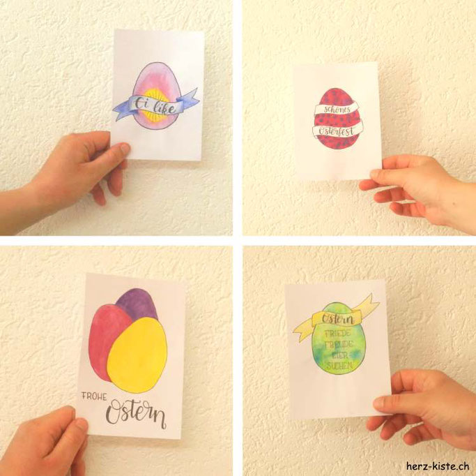 DIY Osterkarten: Gratis Printable ausdrucken, bemalen und verschenken