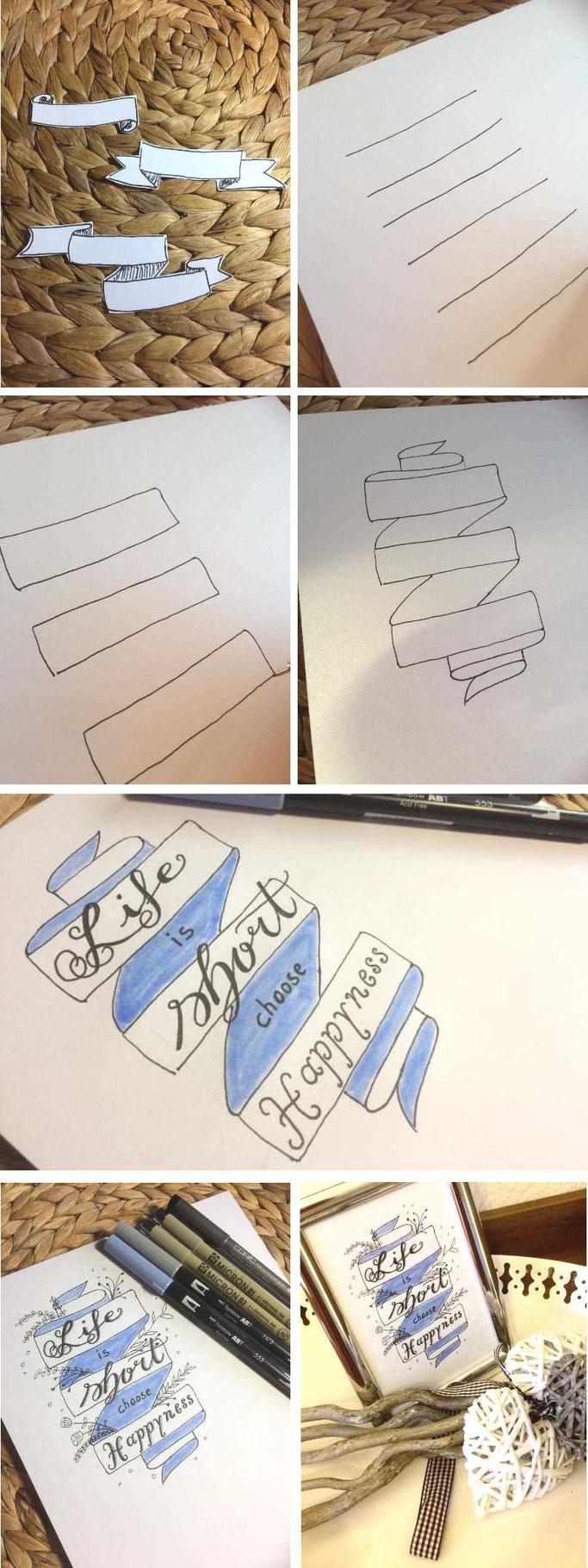 Handlettering Anleitung: Wie du Banner zeichnest um dein Handlettering aufzuwerten