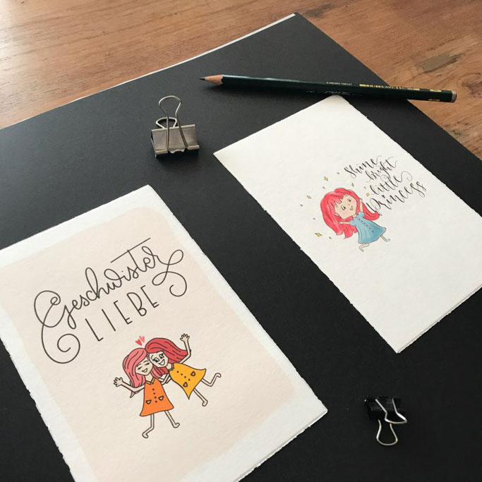 Letter Lovers wildhippiecom: selbstgeletterte und kreierte Postkarten