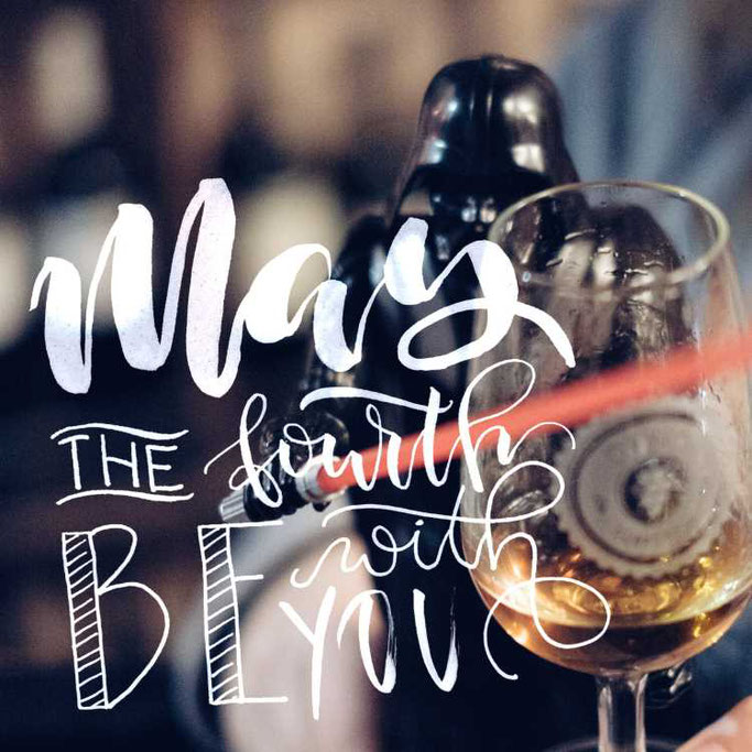Letter Lovers buntgepinselt: Handlettering - may the fourth be with you