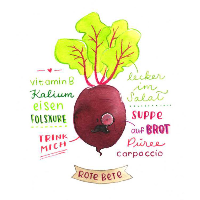 Letter Lovers frau_annika: Lettering und Doodle einer roten Bete