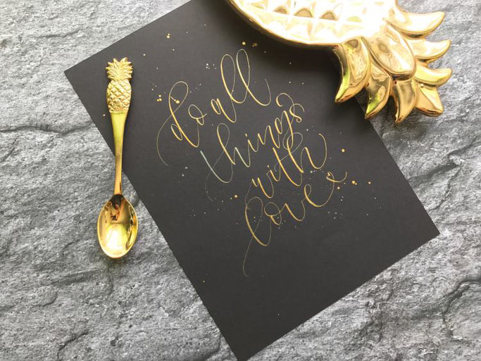 Handlettering - do all things with love (Letter Lovers mel_lettering)