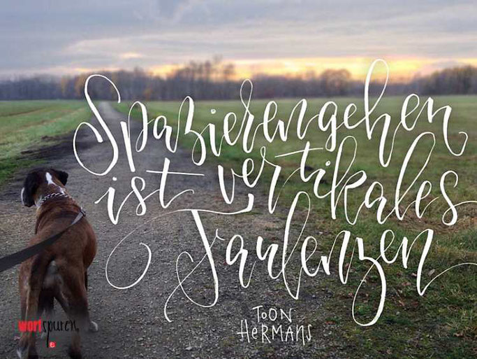 Letter Lovers Wortspuren: Handlettering Spazierengehen