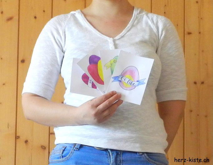 DIY Osterkarten im Handlettering Stil: Free Printable zum ausdrucken