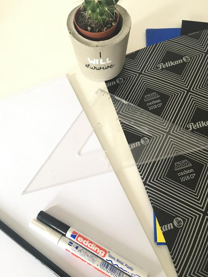 Letter Lovers annakalligraphie: Anleitung Lettering auf einen Blumentopf - Material