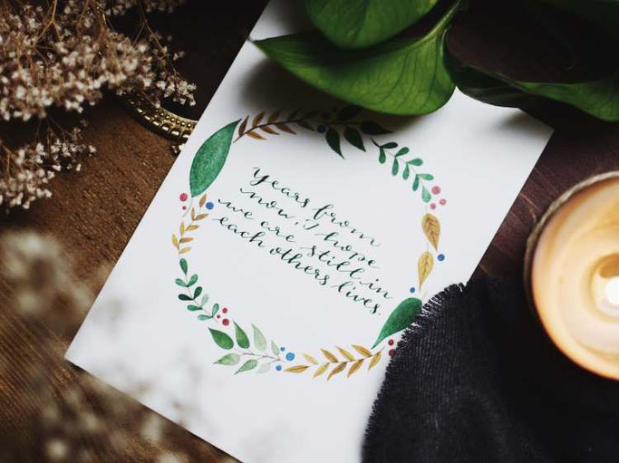 Letter Lovers vierneuntel: Handlettering quote Years from now, I hope we are still in each other lives