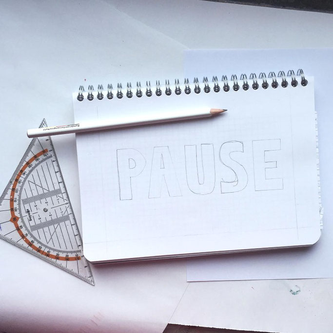 Letter Lovers sevilovesletters: Anleitung 3D-Lines Schritt 1