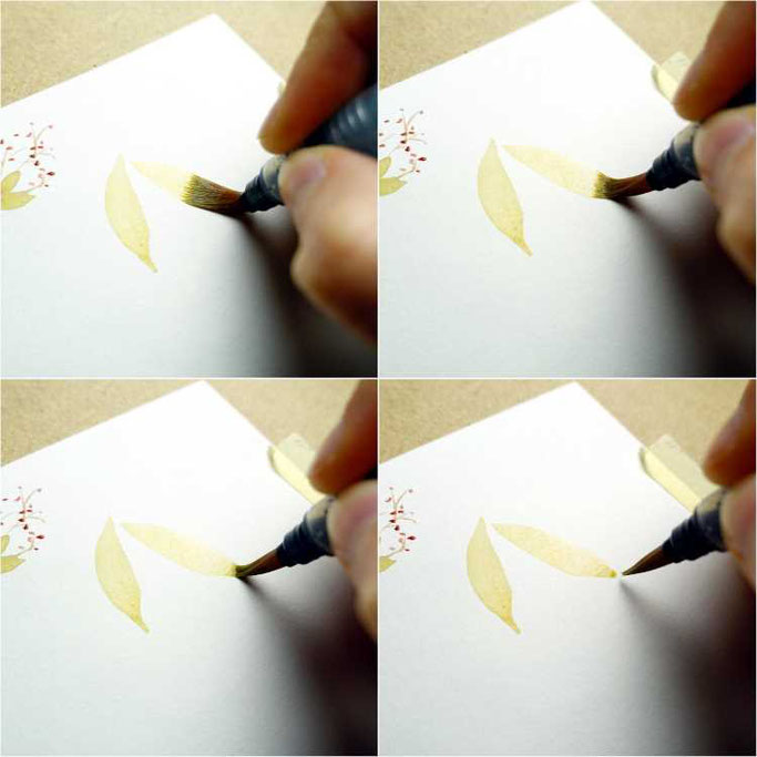 Letter Lovers buntgepinselt: Anleitung für lockere Aquarellblumen mit Blättern