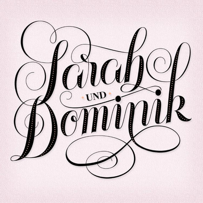 Letter Lovers sandra_graphics - Lettering Sarah und Dominik