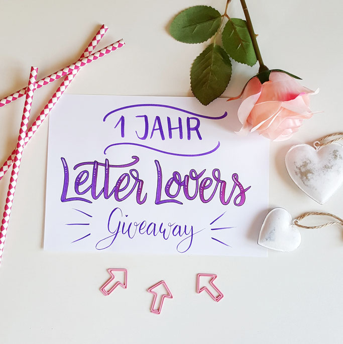 1 Jahr Letter Lovers! Das will gefeiert werden mit einem Gewinnspiel