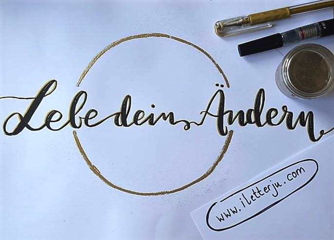 Handlettering Anleitung: Embossing einfach erklärt