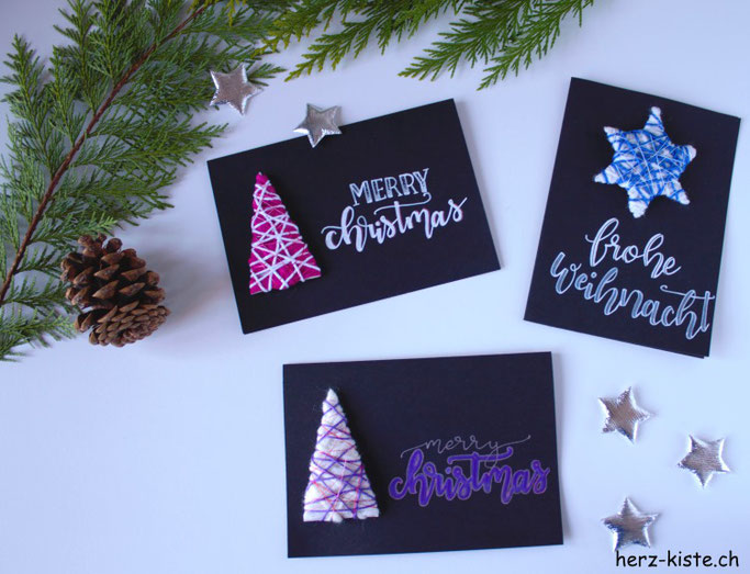 DIY Adventsbasteln: Weihnachtskarten selbermachen