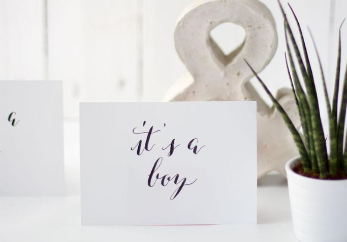 Letter Lovers annakalligraphie: Handlettering it's a boy