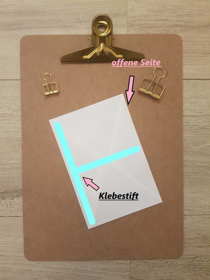 Tutorial: DIY Sammelmappe einfach selbermachen - Schritt 3 - zukleben - Letter Lovers mrs.b.letters
