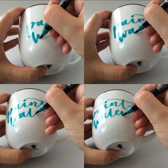 Letter Lovers frau_annika: Anleitung zum belettern einer Tasse - Lettering DIY
