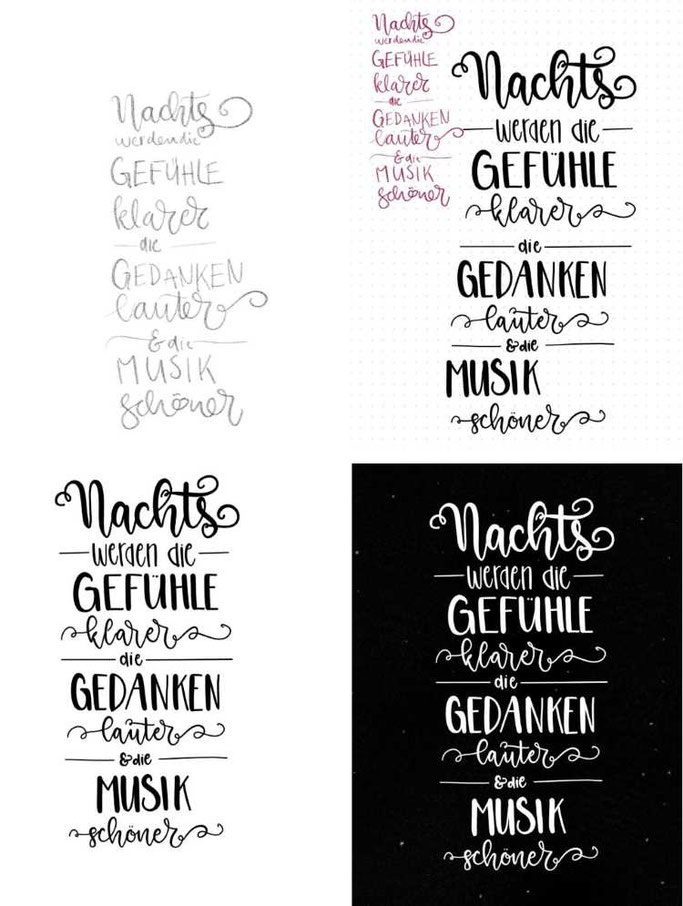 Handlettering Anleitung: Wie du ein Layouting gestaltest