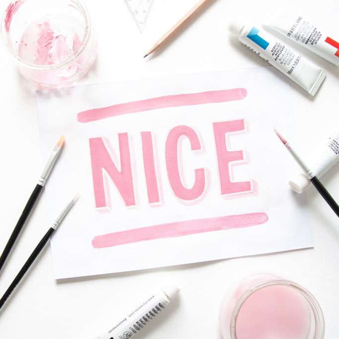 Nice Handlettering - Lettering NICE (lettering_by_mj bei den Letter Lovers)