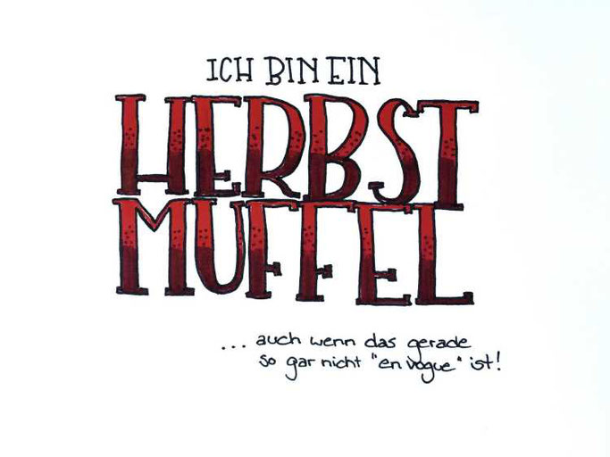 Letter Lovers buchstabenprinzessin: Handlettering Herbstmuffel