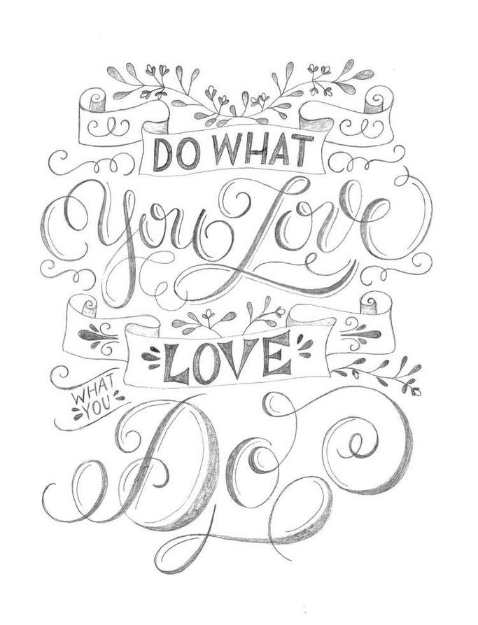 Letter Lovers sandra_graphics - Skizze für ein Lettering auf einer Leinwand: Chalk Lettering