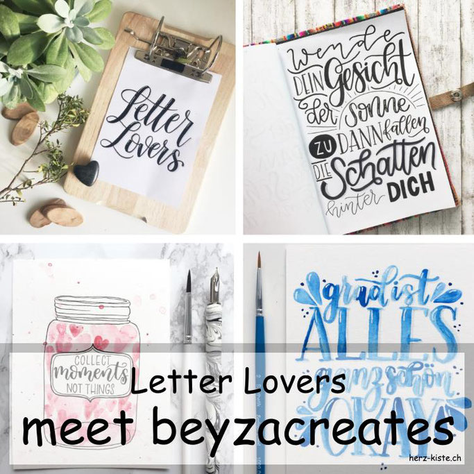Letter Lovers in der Herz-Kiste: beyzacreates zu Gast mit einer Anleitung für ein DIY Klemmbrett - eine perfekte Idee um deine Letterings zu präsentieren!