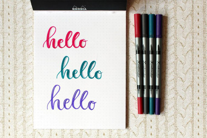 Letter Lovers michilicious: Handlettering Anleitung für Schatten beim Brushlettering