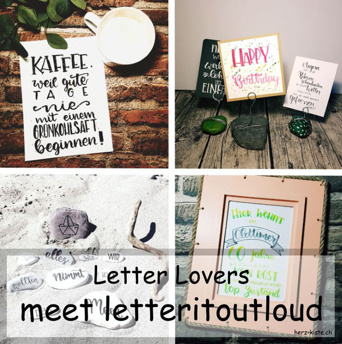 Letter Lovers - letteritoutloud zu Gast mit einer Anleitung für einen Lettering-Halter aus Steinen