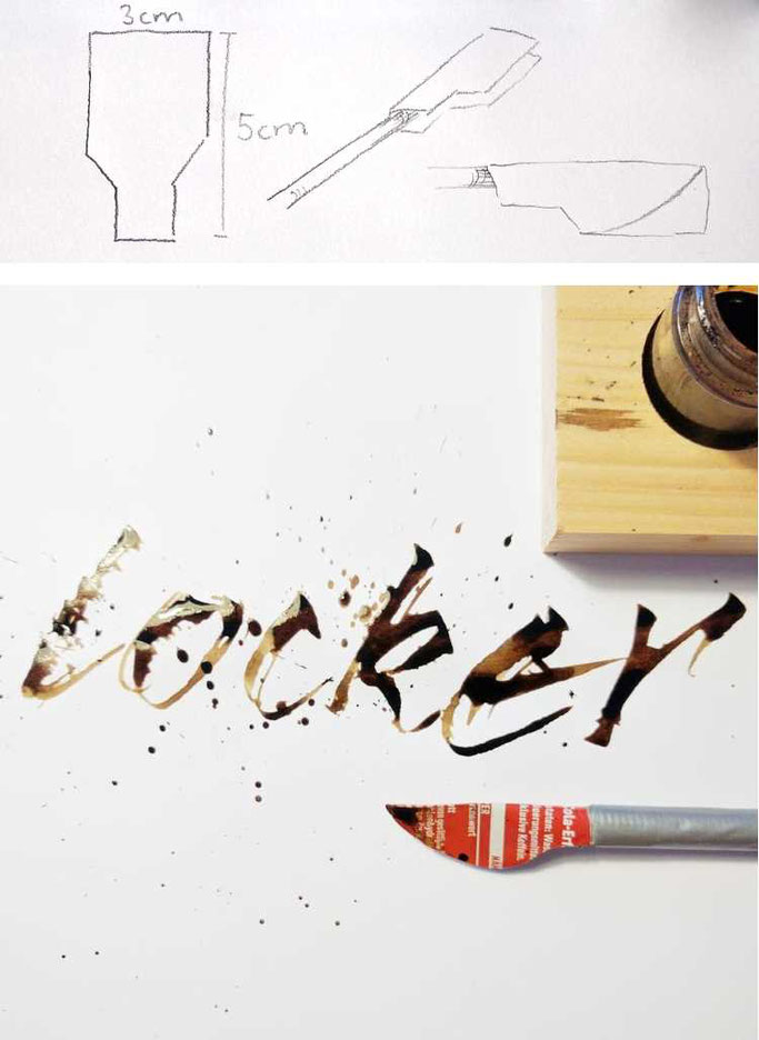 Handlettering Anleitung: Wie du mit einer selbstgemachten Colafeder einen speziellen Schreibstil hinbekommst