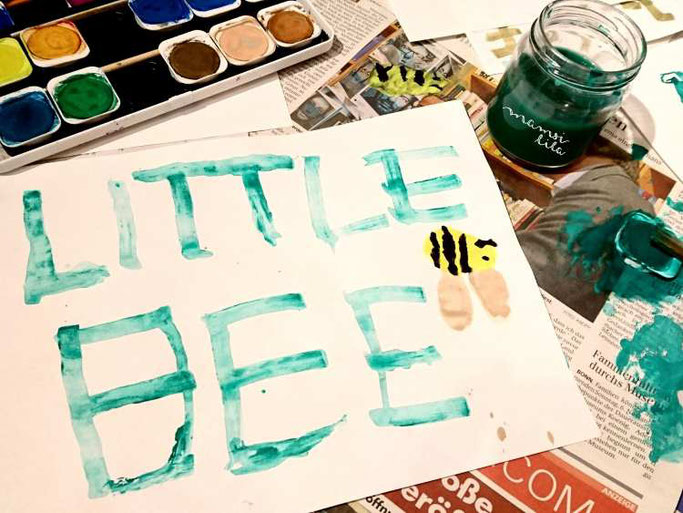 Letter Lovers mamsi.lila: Wäscheklammerkalligraphie Little Bee