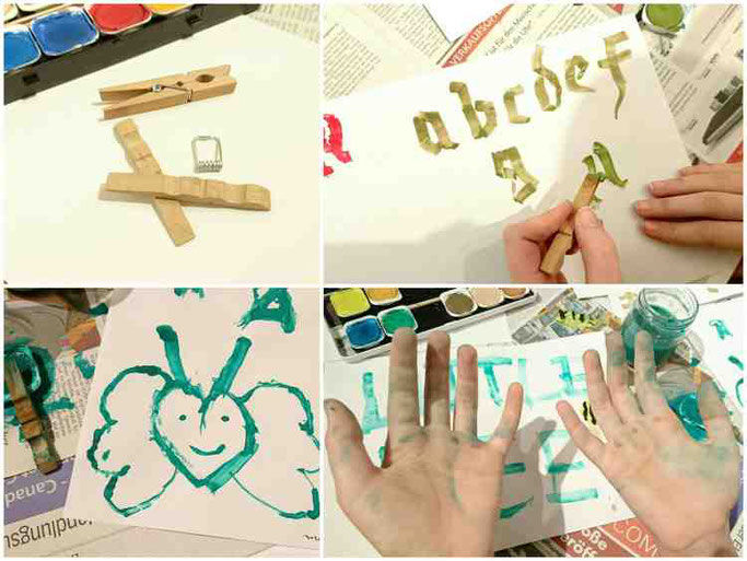 Letter Lovers mamsi.lila: Handlettering Anleitung Wäscheklammerkalligraphie