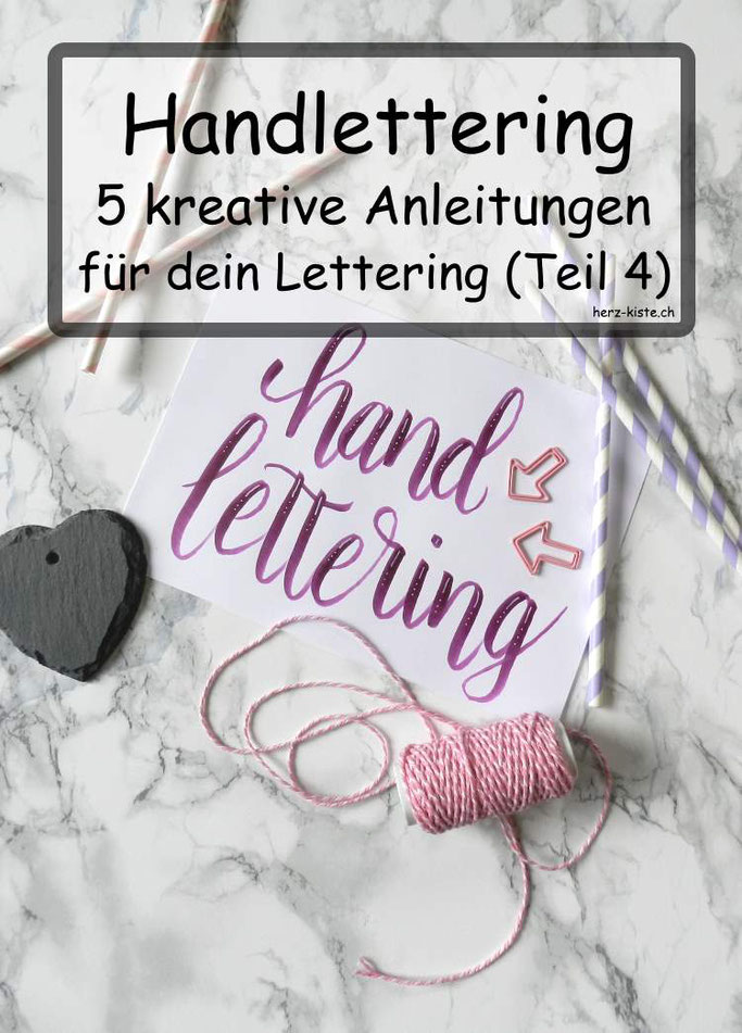 Handlettering: 5 kreative Ideen und Anleitungen für dein Lettering - vom Bouncelettering zur Faux Caligraphie und dem Watercolor Lettering. Hier findest du Anregungen und Anleitungen um dein Lettering zu verbessern! (Teil 4)