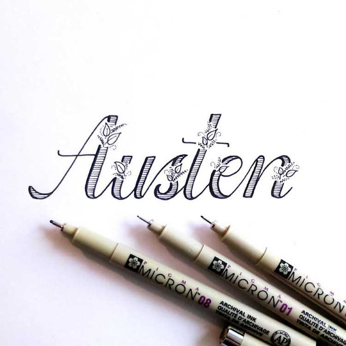 Letter Lovers frauleinausten: Handlettering Austen