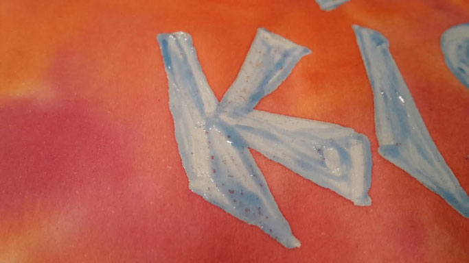 Letter Lovers _conny_k_: Anleitung für ein Bild mit Rubelkrepp