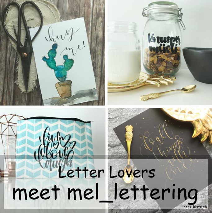 Mel_Lettering zu Gast bei den Letter Lovers mit einer DIY Geschenkidee für ein Knuspermüsli zum verschenken