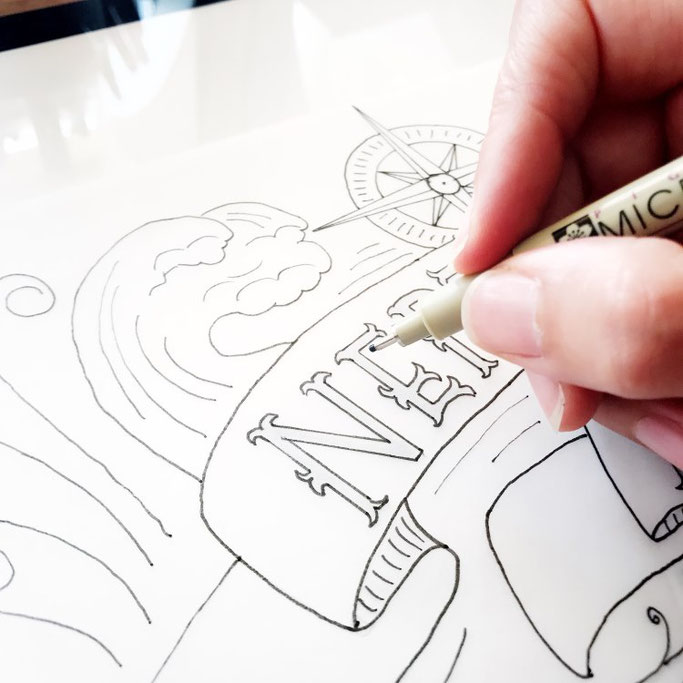 Letter Lovers wildhippiecom: Handlettering im Entstehungsprozess: Neptune