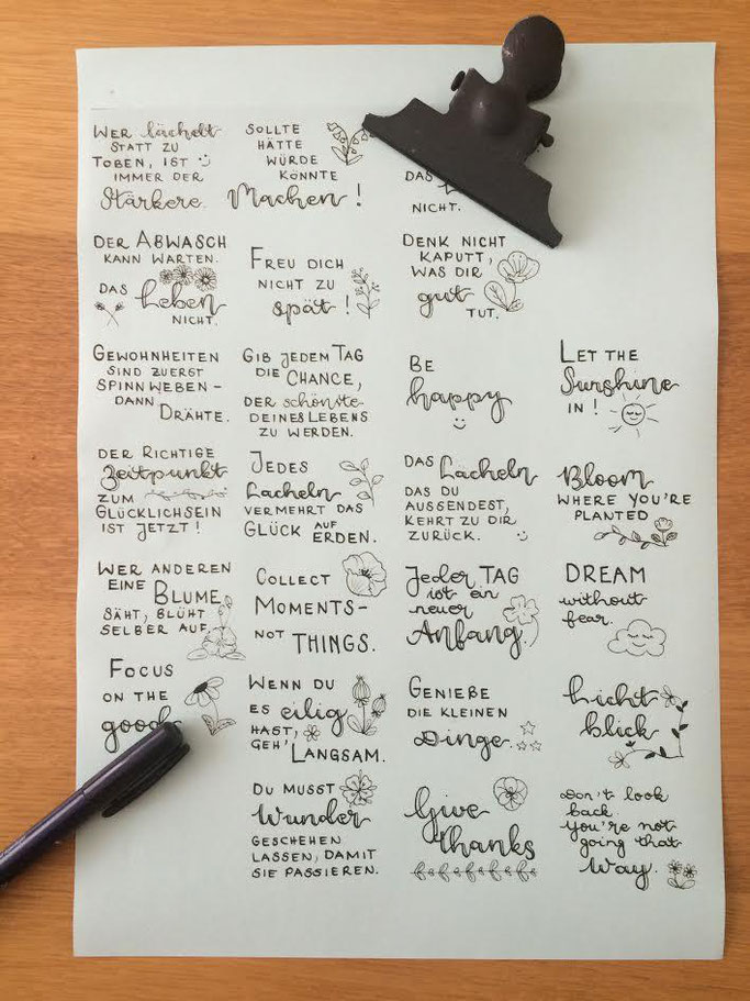 Letter Lovers fraeulein_kalt: Anleitung für Glückskekse mit Lettering - Sprüche aufschreiben