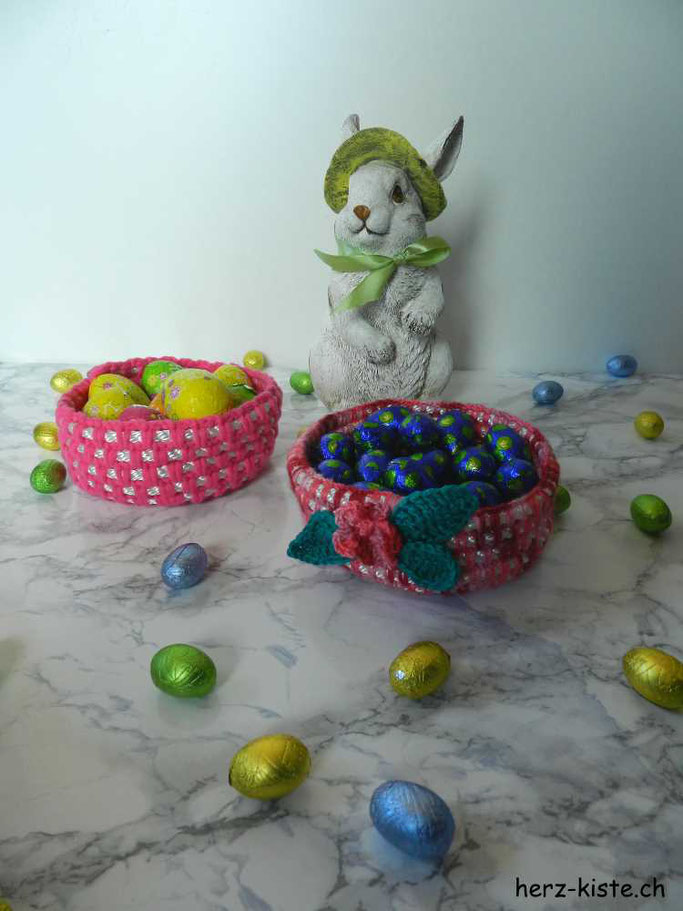 DIY Tutorial für Häkelkörbe als Osterdekoration - eine einfache Anleitung für tolle und individuelle Dekoration